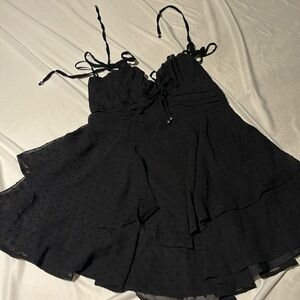 Vibrant.Retro.fun black mini SHEIN dress